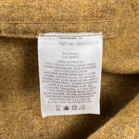 Pendleton Virgin Wool BOARD SHIRT Loop Collar Flap Pocket Men's Small S - Picture 12 of 12